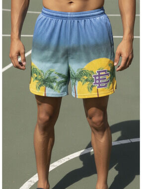 Eric Emanuel Medium Palm Tree Print Basketball Shorts